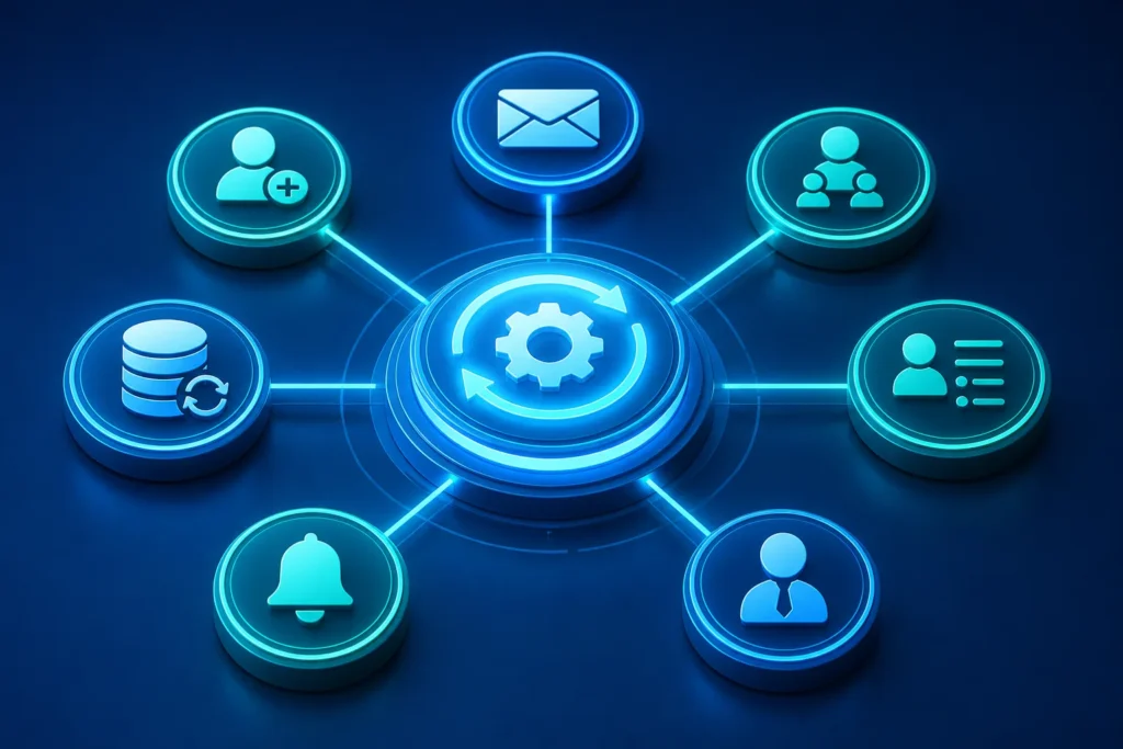 What CRM tasks were automated in the case study to reduce lead response time?